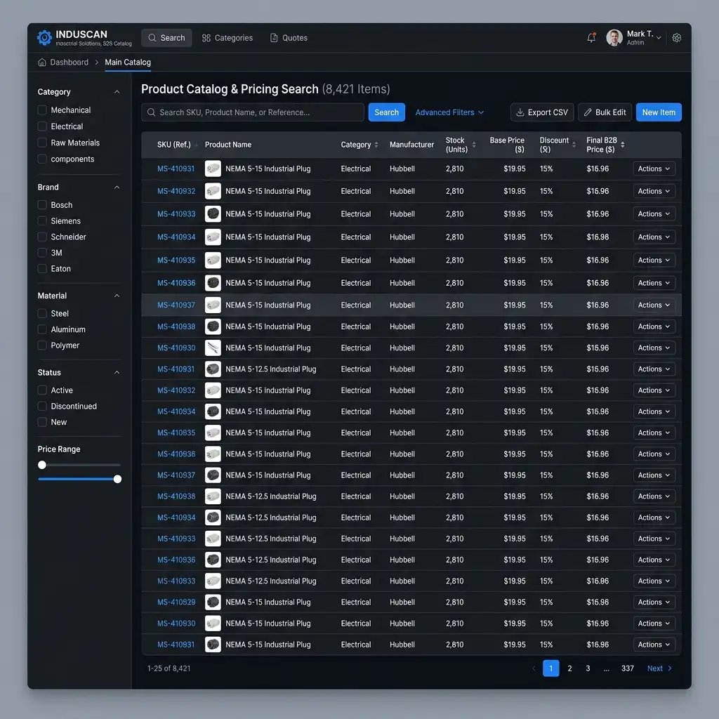 Digitalizador de tarifas B2B